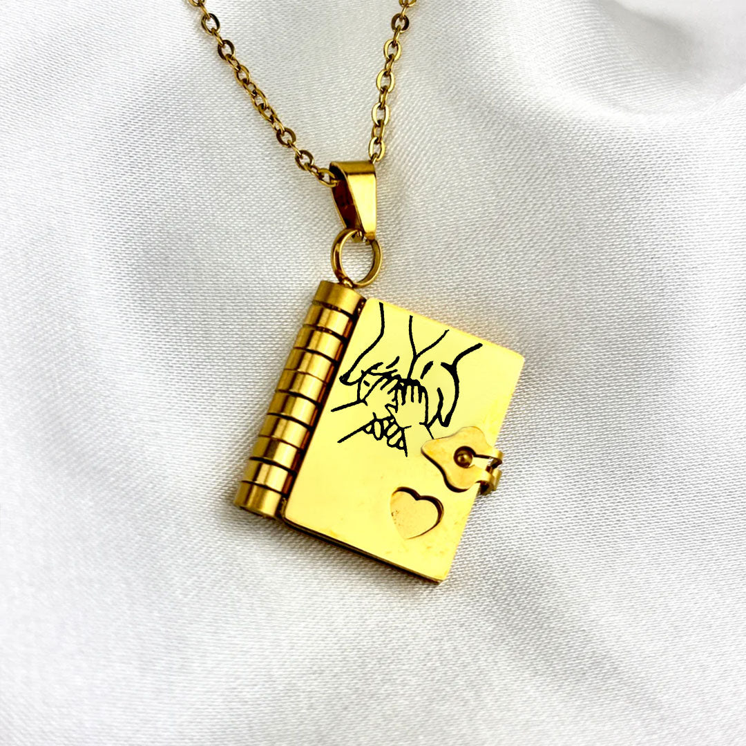 For my child - Necklace in book form “Love you forever”