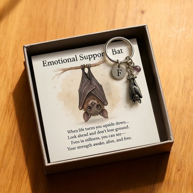 🦇Emotional Support Bat Inspirational Keychain