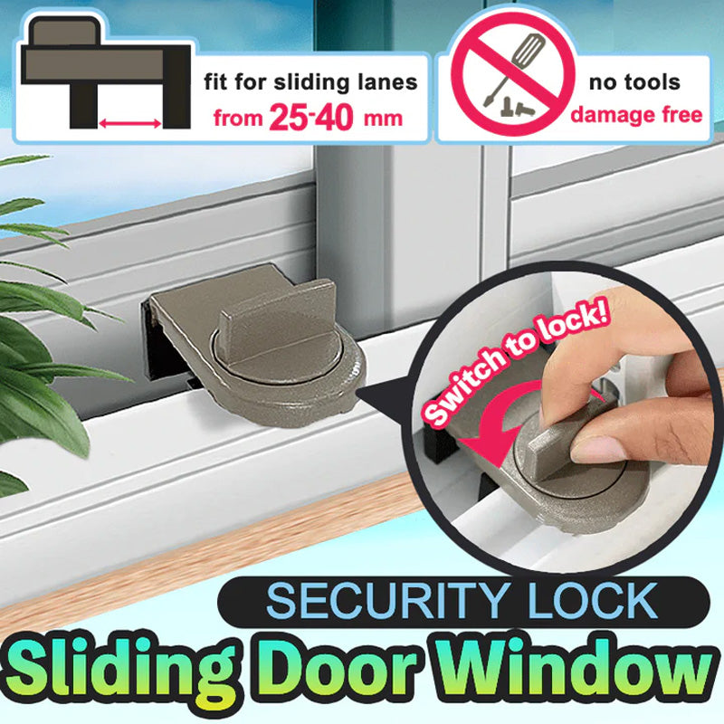 Anti-Thief Safety Sliding Door and Window Security Lock