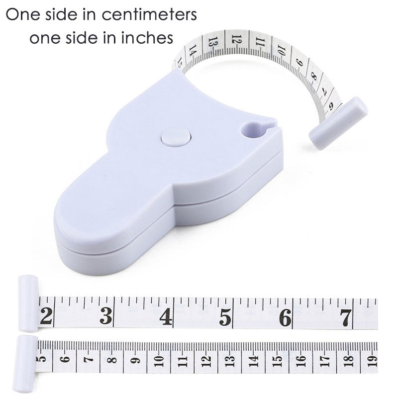 Retractable fitness measuring tape