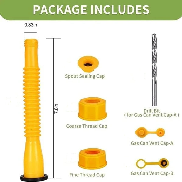 LAST DAY PROMOTION SAVE 49%š„Upgraded Replacement Gas Can Spout with Flexible Nozzle, Fit for Most 1/2/5/10 Gal Can