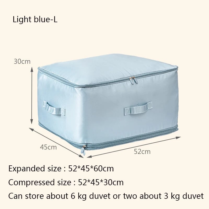 Large capacity compressive duvet storage bag