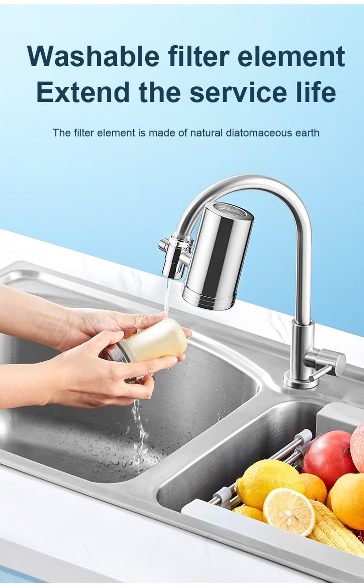 🔥 Installation-free Stainless Steel Household Faucet Water Purifier
