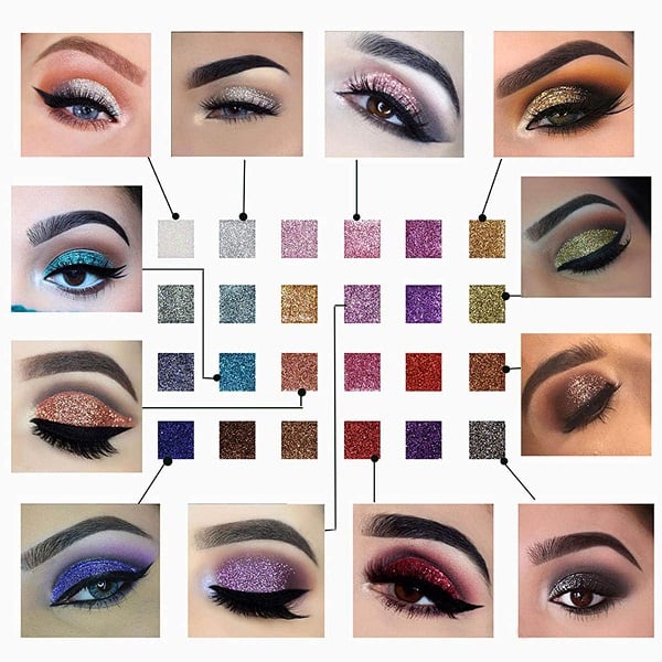 10 colors Sparkle Shimmer Eyeshadow Palette