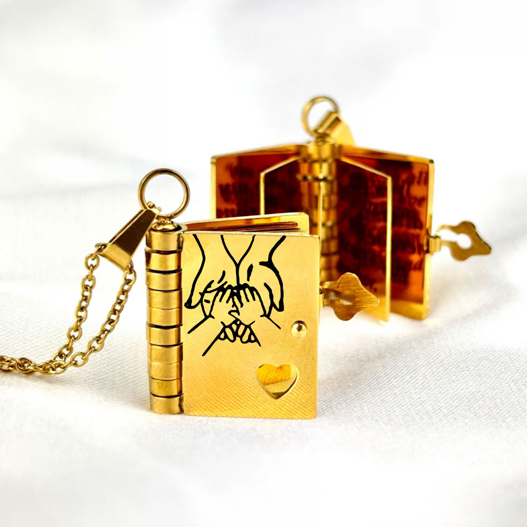 For my child - Necklace in book form “Love you forever”