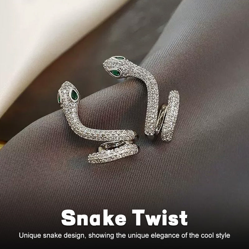 Smart Snake-Shaped Silver Ear Clip π