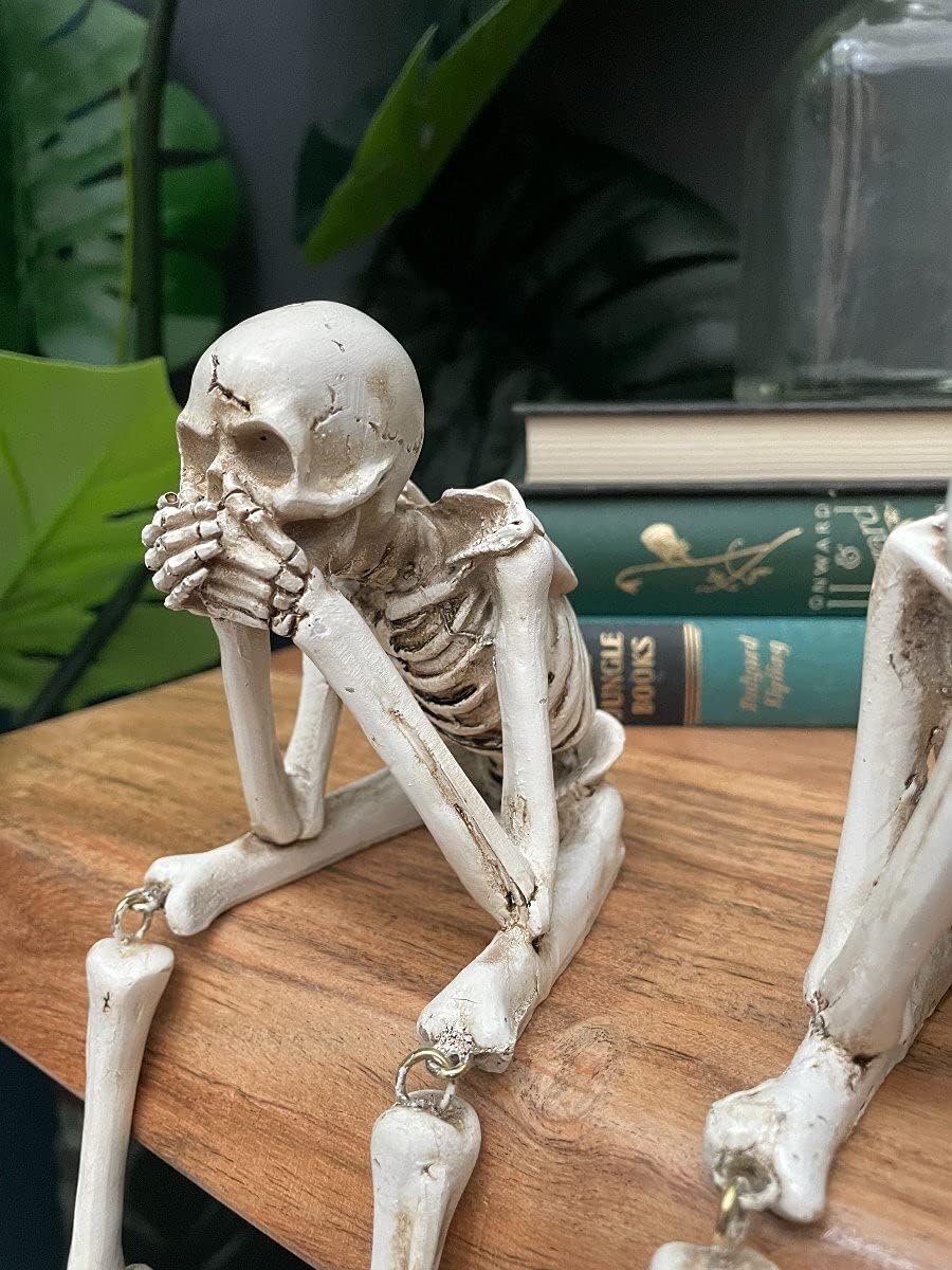 π Halloween Three Wise Skeletons Resin Figurines π
