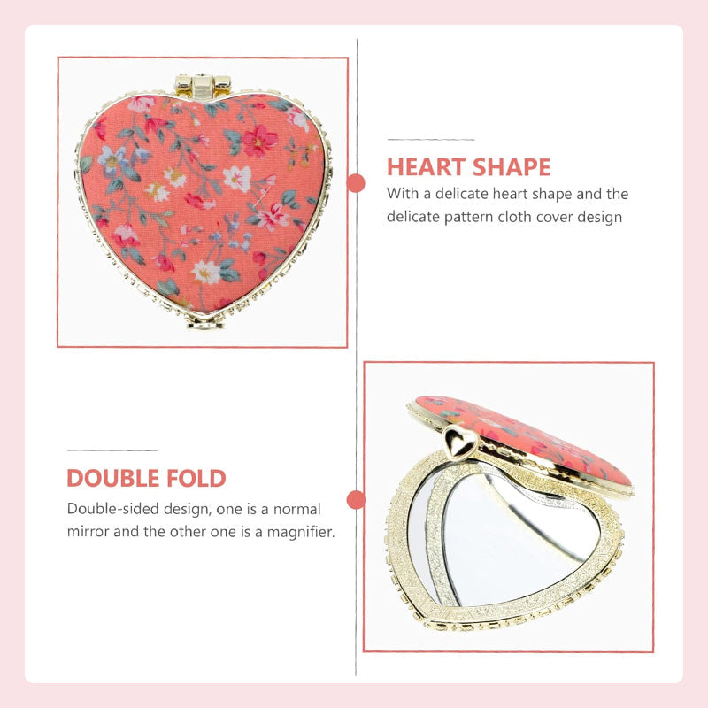 Retro Style Double Sided Folding Small Mirror