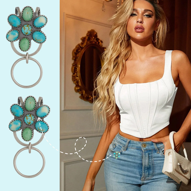 ๐ผ Turquoise Bloom Bag Clip Key Holder โ Find Your Keys with Flair