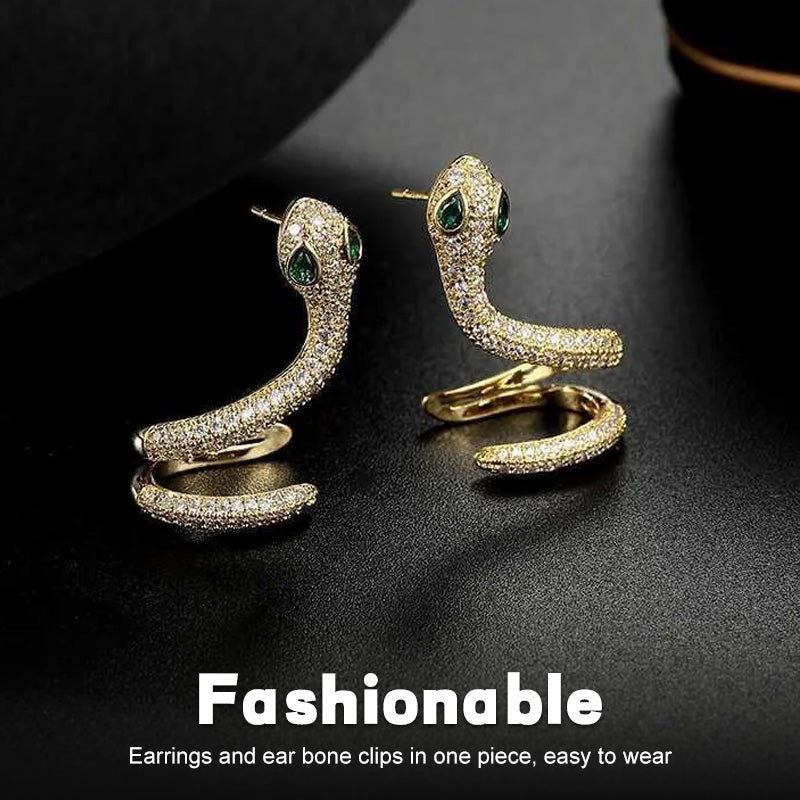 Smart Snake-Shaped Silver Ear Clip π