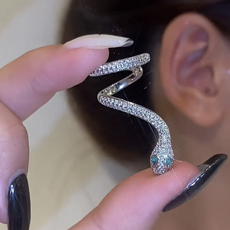 Smart Snake-Shaped Silver Ear Clip π