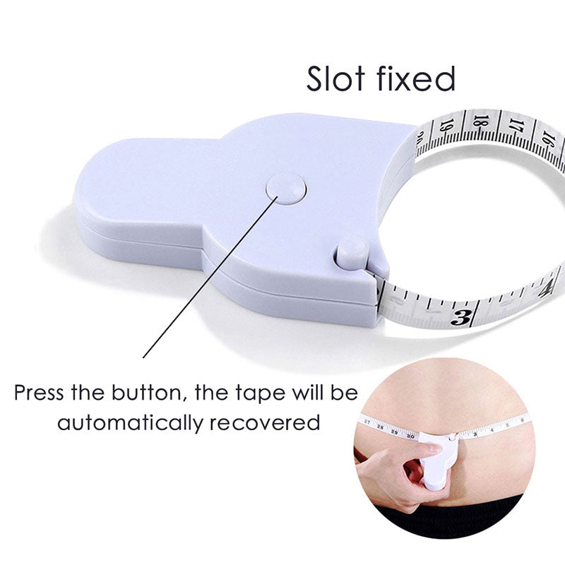 Retractable fitness measuring tape