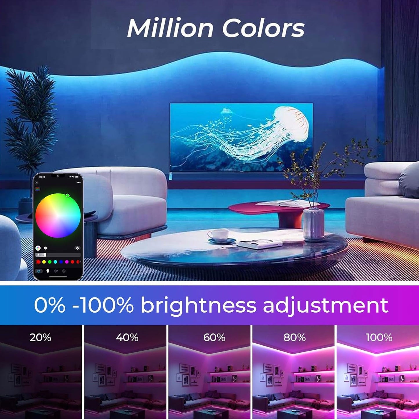 Smart RGB Neon LED Strip Lights