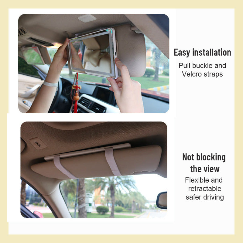 Car Sun Visor Illuminated Makeup Mirror(Large capacity battery for long time illumination)