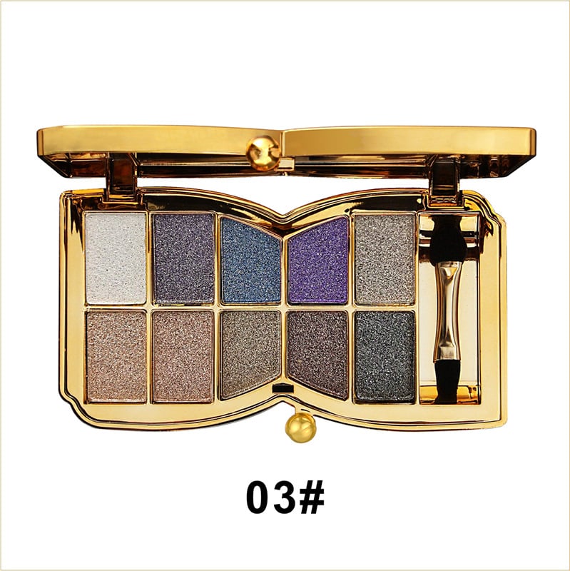 10 colors Sparkle Shimmer Eyeshadow Palette