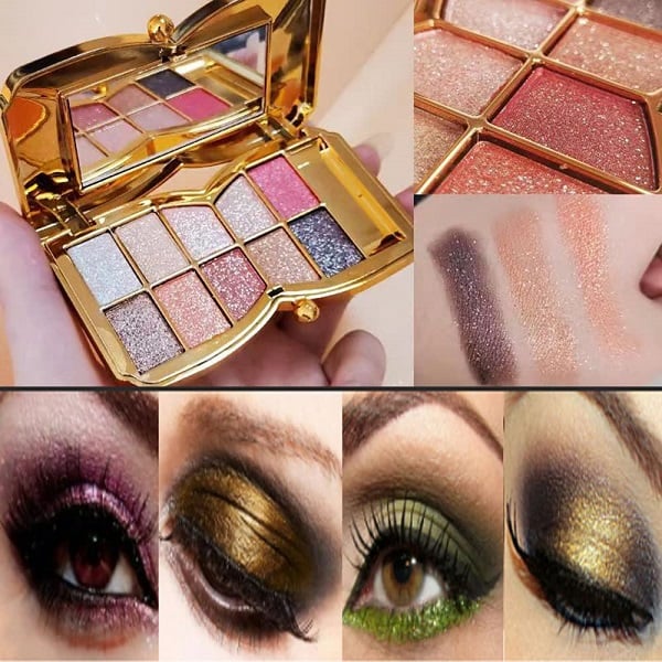 10 colors Sparkle Shimmer Eyeshadow Palette