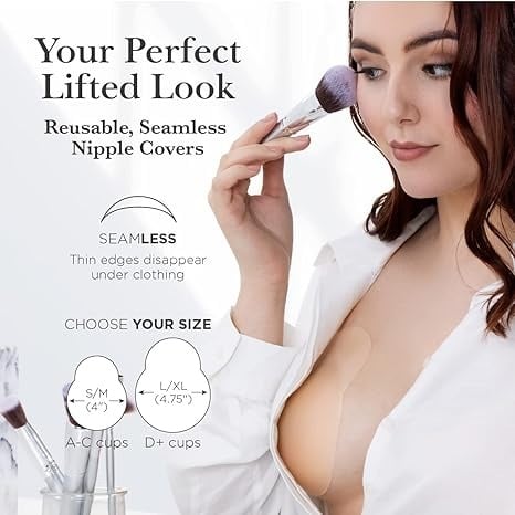 ๐#1 Best Seller๐ ---- Sticky but not gross! Seamless uplifting nipple shields