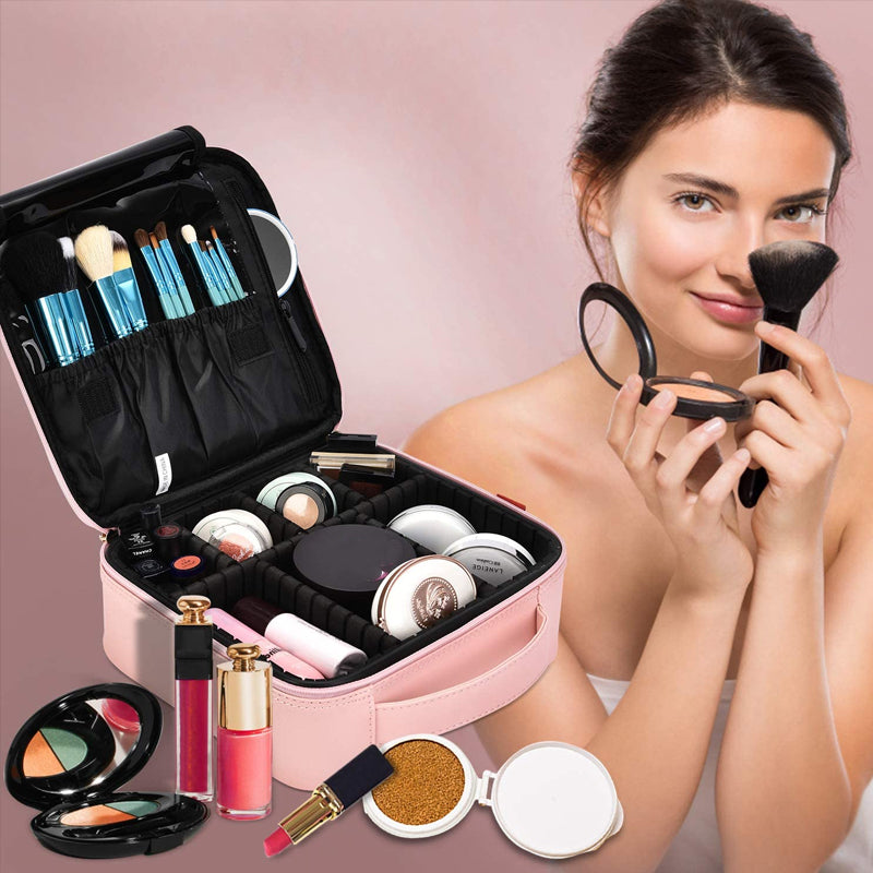 Large Capacity Cosmetic Bag with LED Lights - Essential for Home Traveling