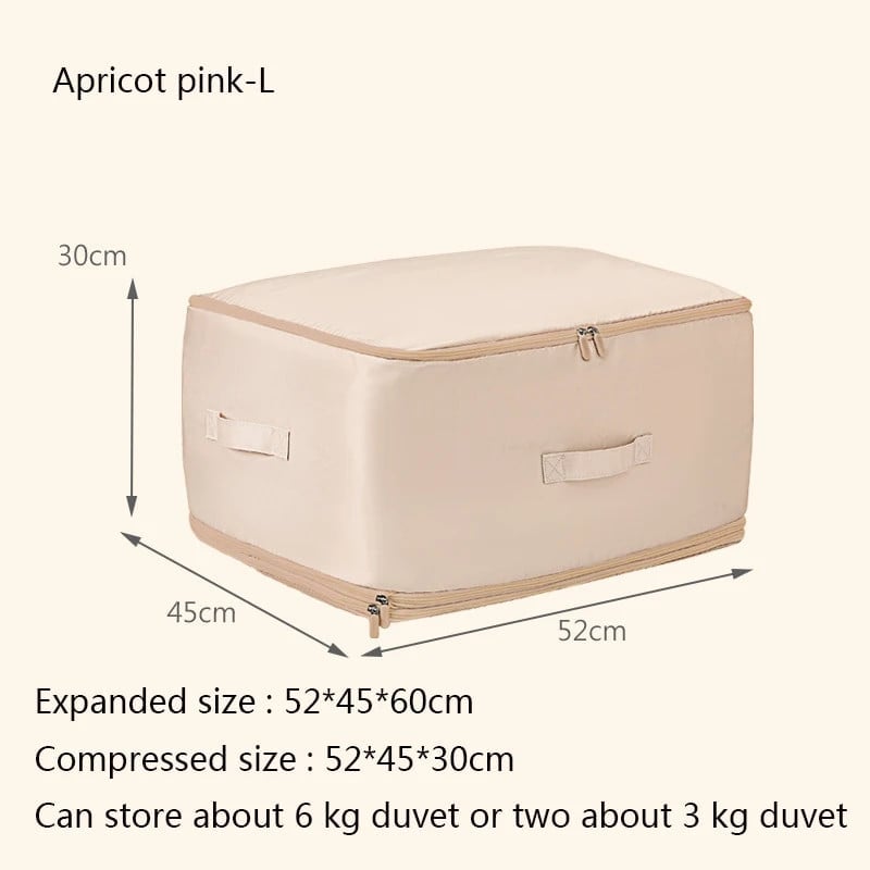 Large capacity compressive duvet storage bag