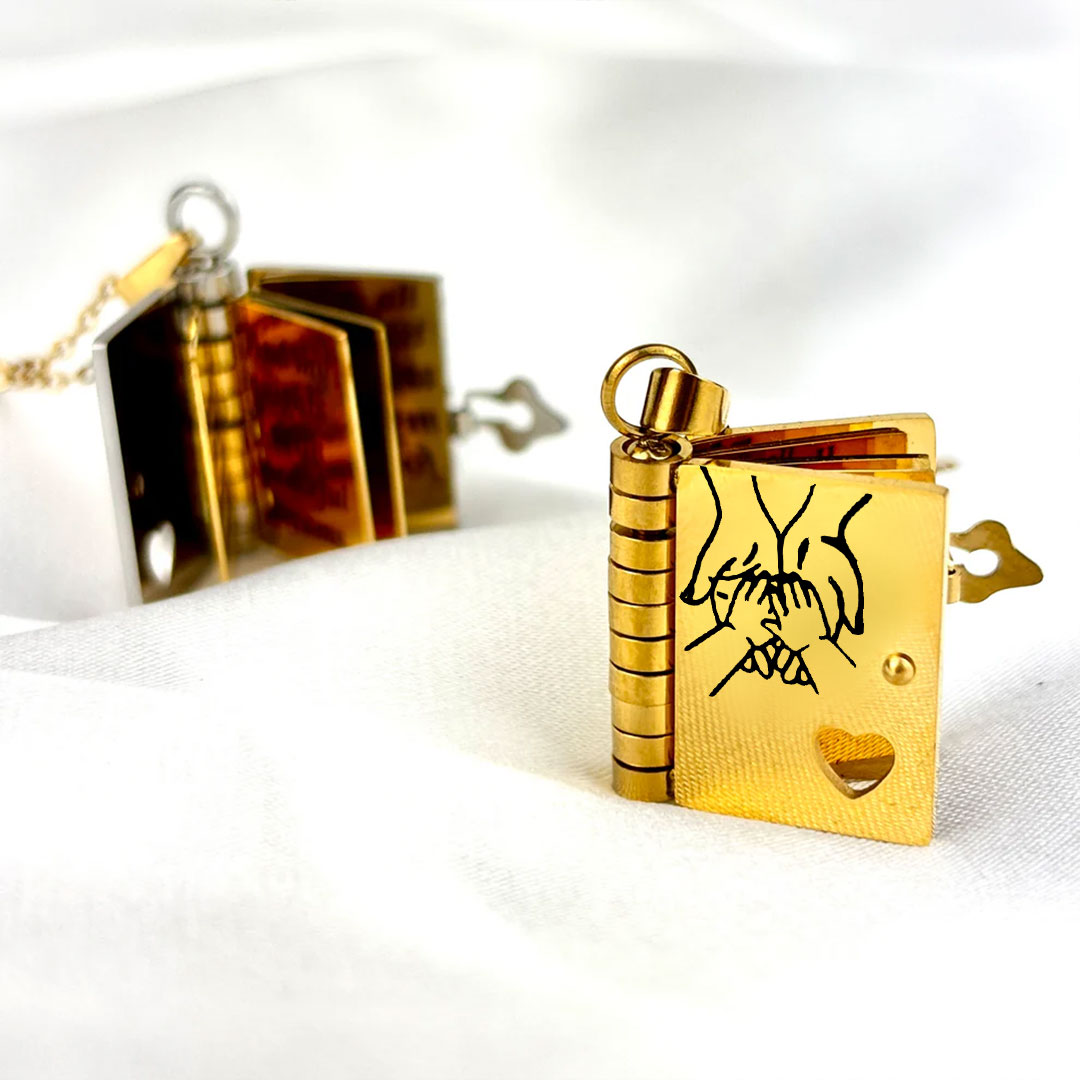 For my child - Necklace in book form “Love you forever”