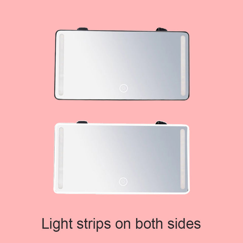Car Sun Visor Illuminated Makeup Mirror(Large capacity battery for long time illumination)