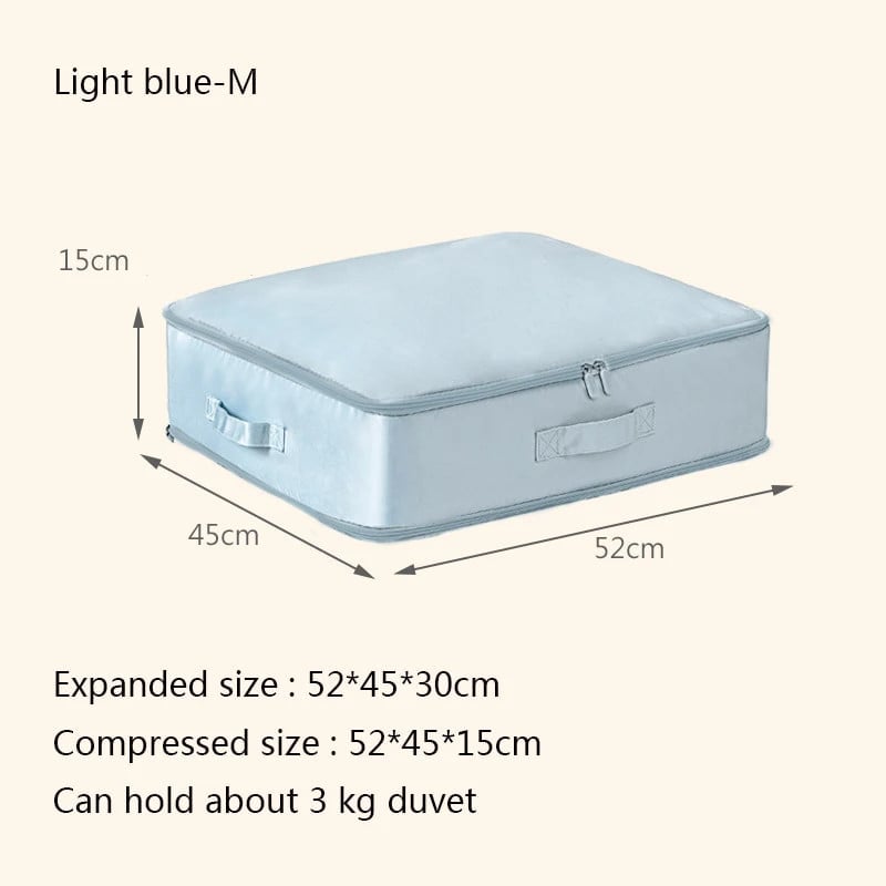 Large capacity compressive duvet storage bag