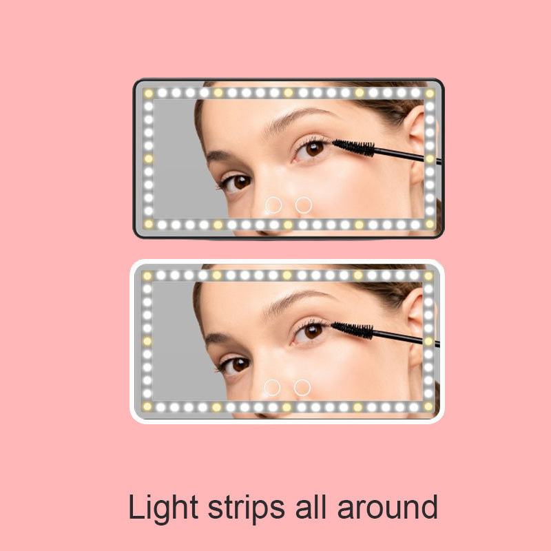 Car Sun Visor Illuminated Makeup Mirror(Large capacity battery for long time illumination)