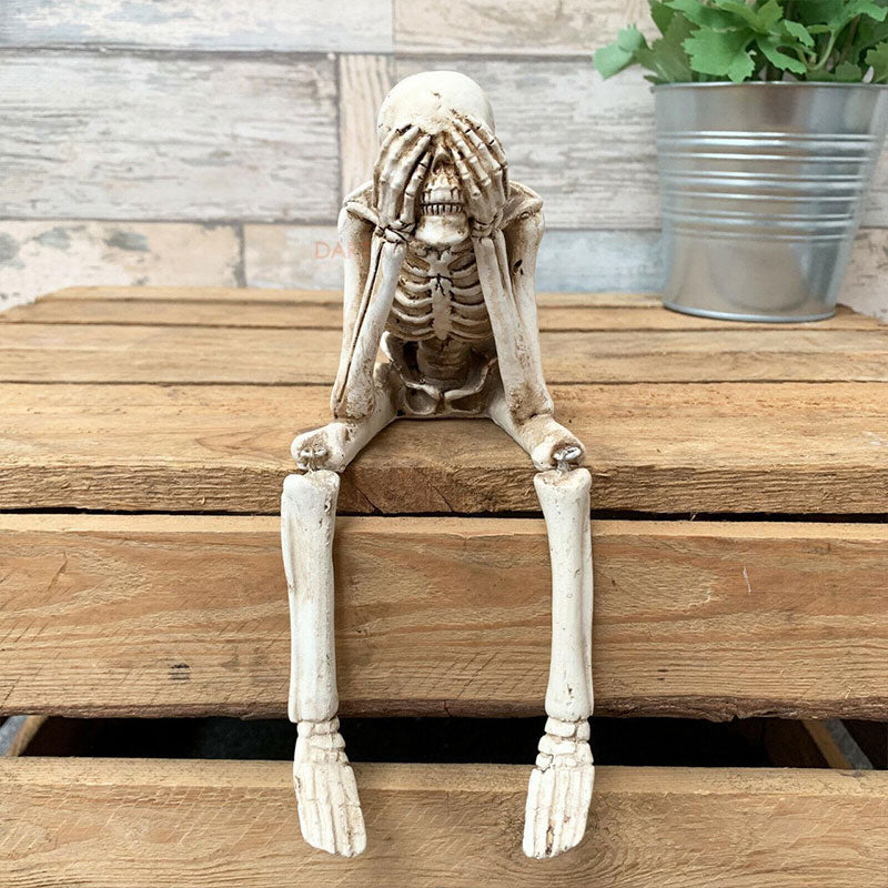 π Halloween Three Wise Skeletons Resin Figurines π
