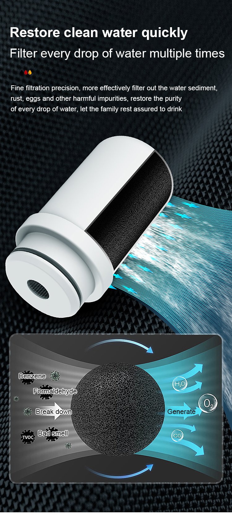 🔥 Installation-free Stainless Steel Household Faucet Water Purifier