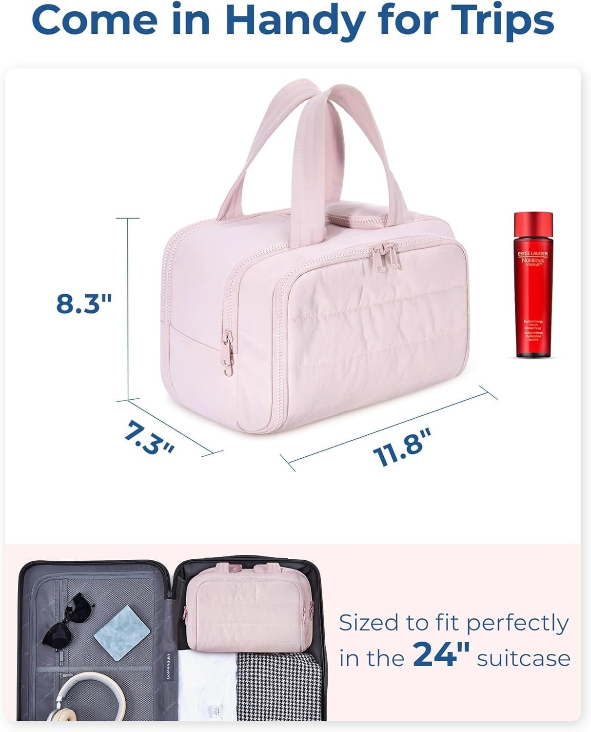 Large wide open travel duffel bag