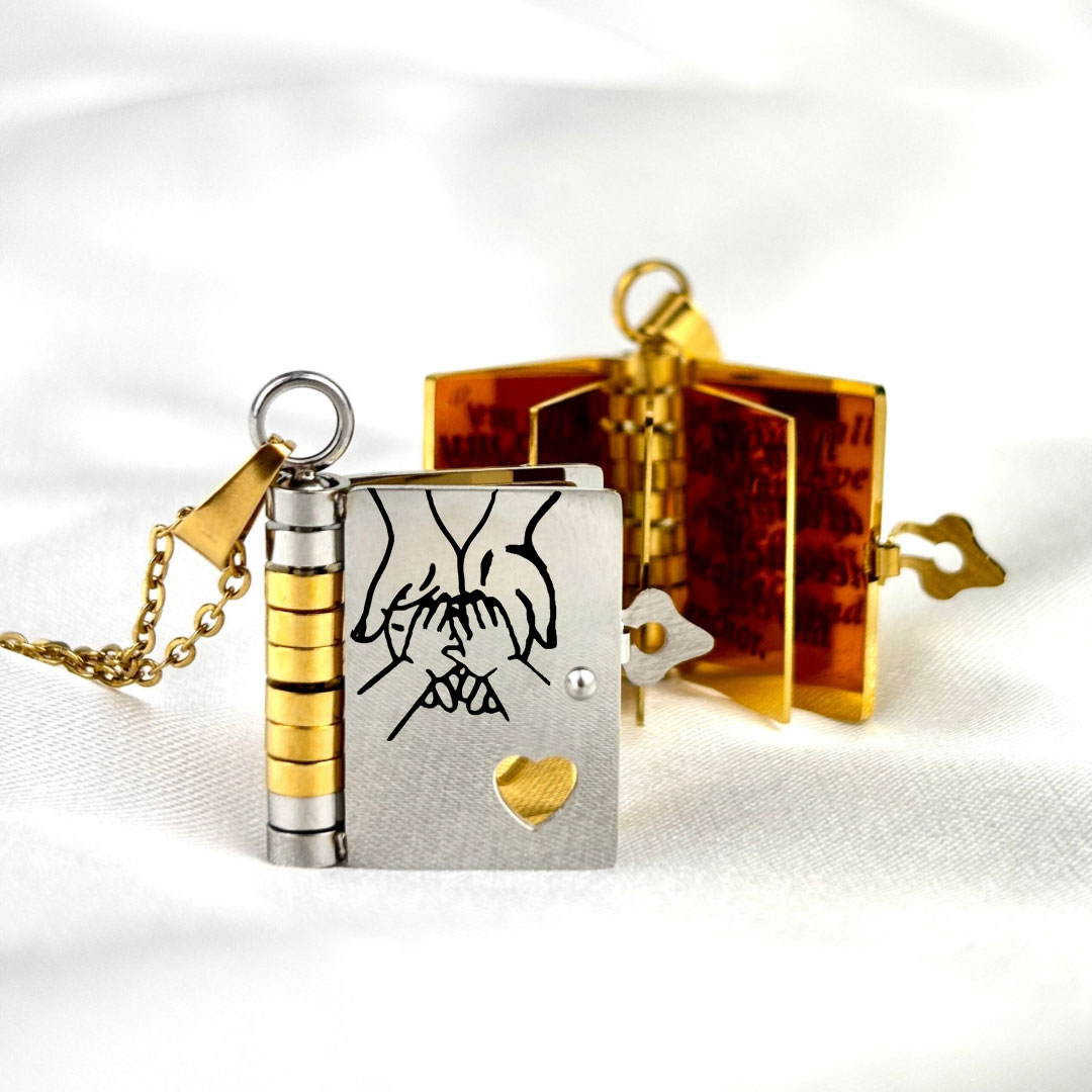For my child - Necklace in book form “Love you forever”