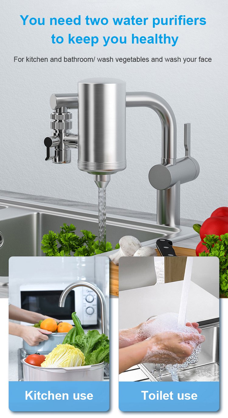 🔥 Installation-free Stainless Steel Household Faucet Water Purifier