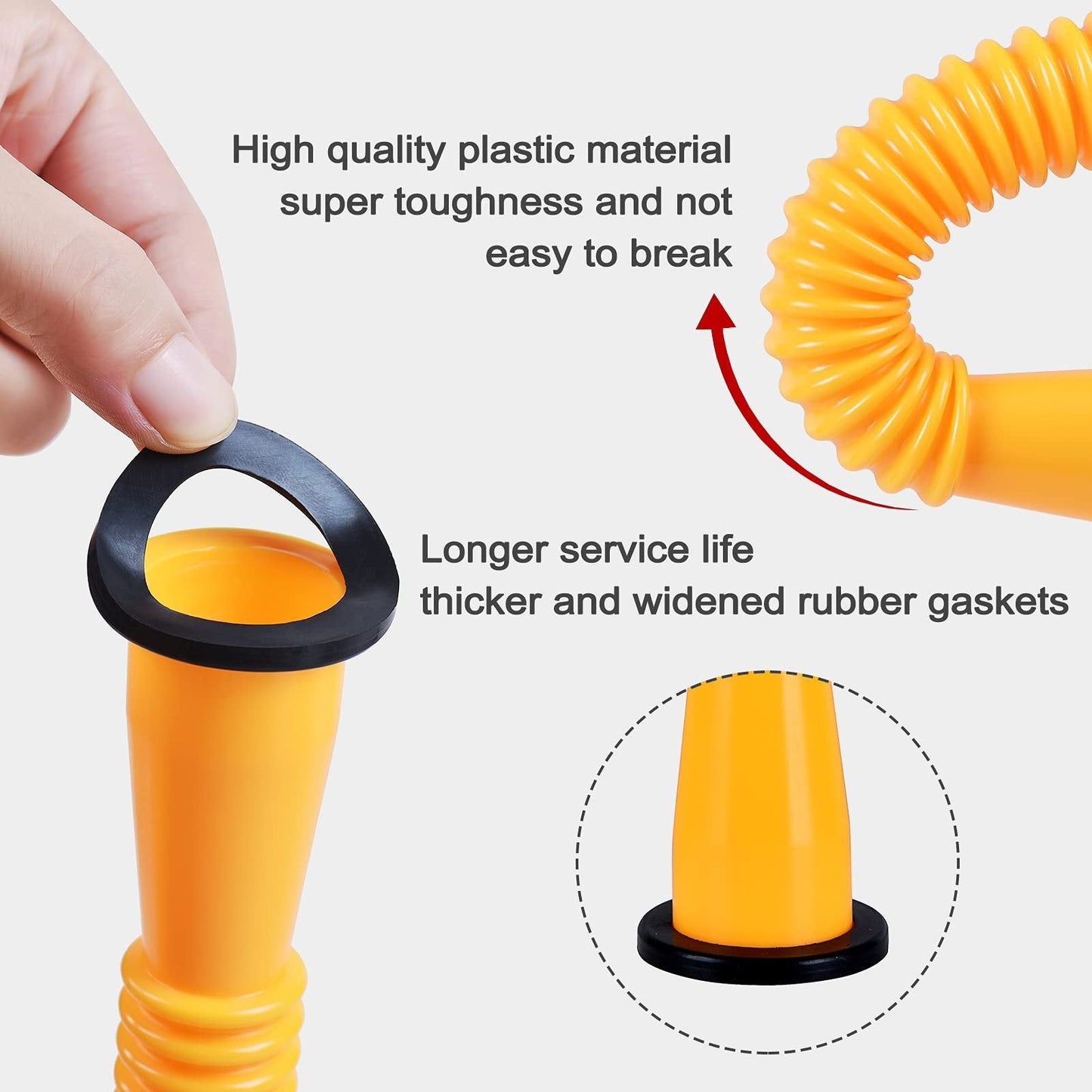 LAST DAY PROMOTION SAVE 49%š„Upgraded Replacement Gas Can Spout with Flexible Nozzle, Fit for Most 1/2/5/10 Gal Can