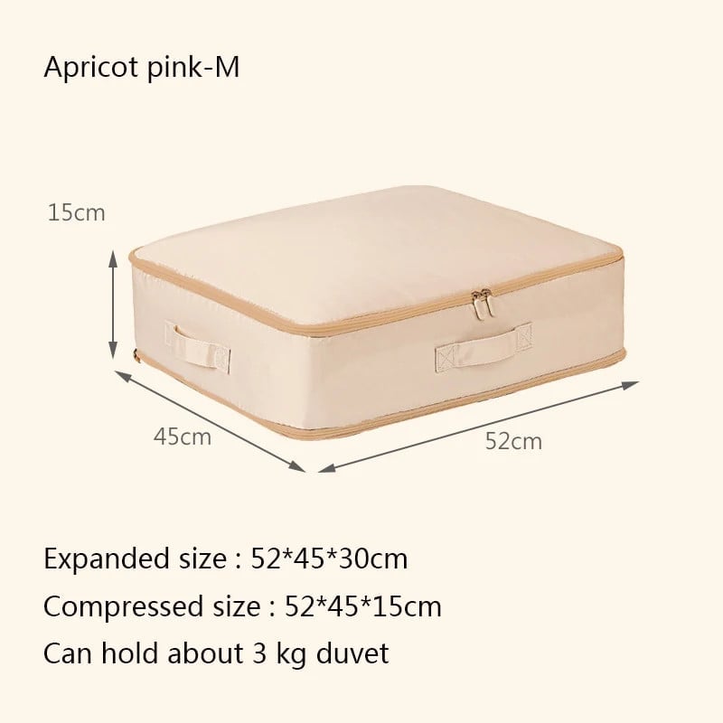 Large capacity compressive duvet storage bag