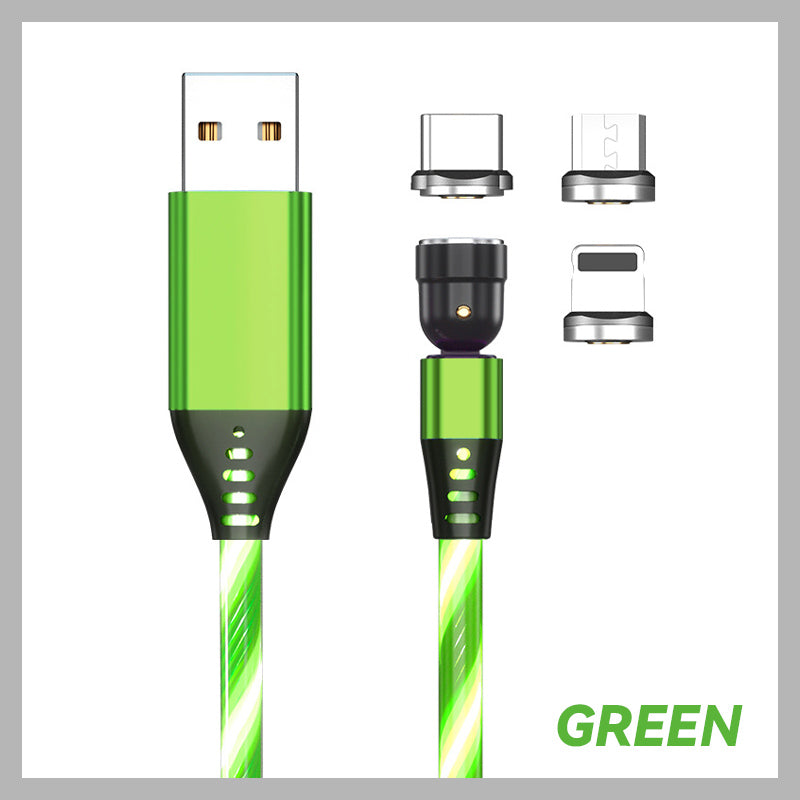 3-In-1 Rotating Magnetic Streamer Data Cable