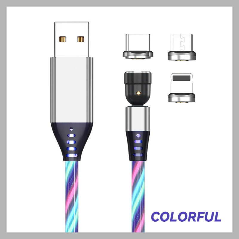 3-In-1 Rotating Magnetic Streamer Data Cable