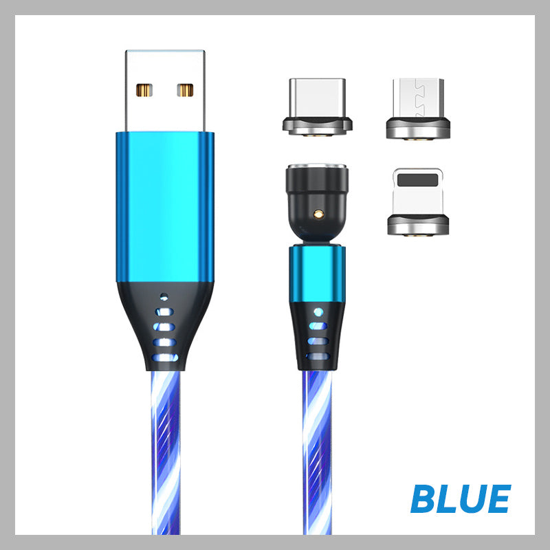3-In-1 Rotating Magnetic Streamer Data Cable