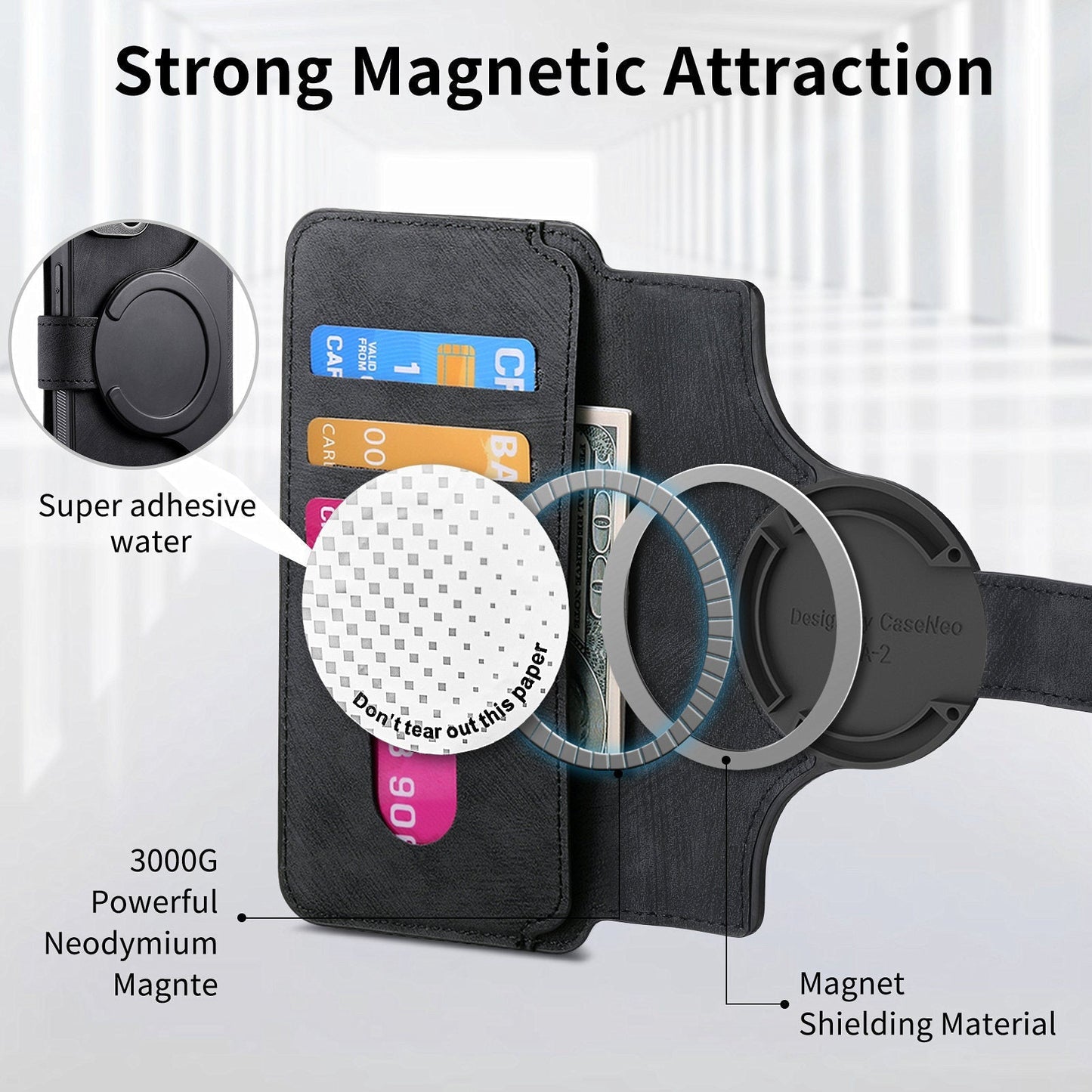 Magnetic, detachable 2-in-1 cell phone case