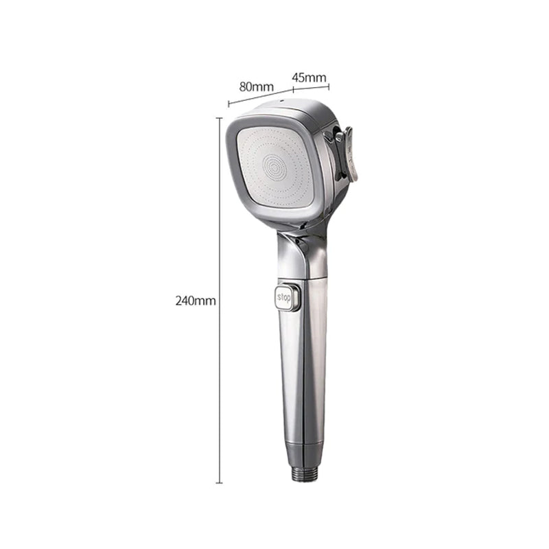 4-mode Handheld Pressurized Shower Head with Pause Switch