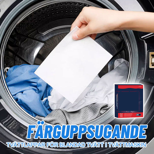 Color absorbing washcloths for mixed laundry in washing machines