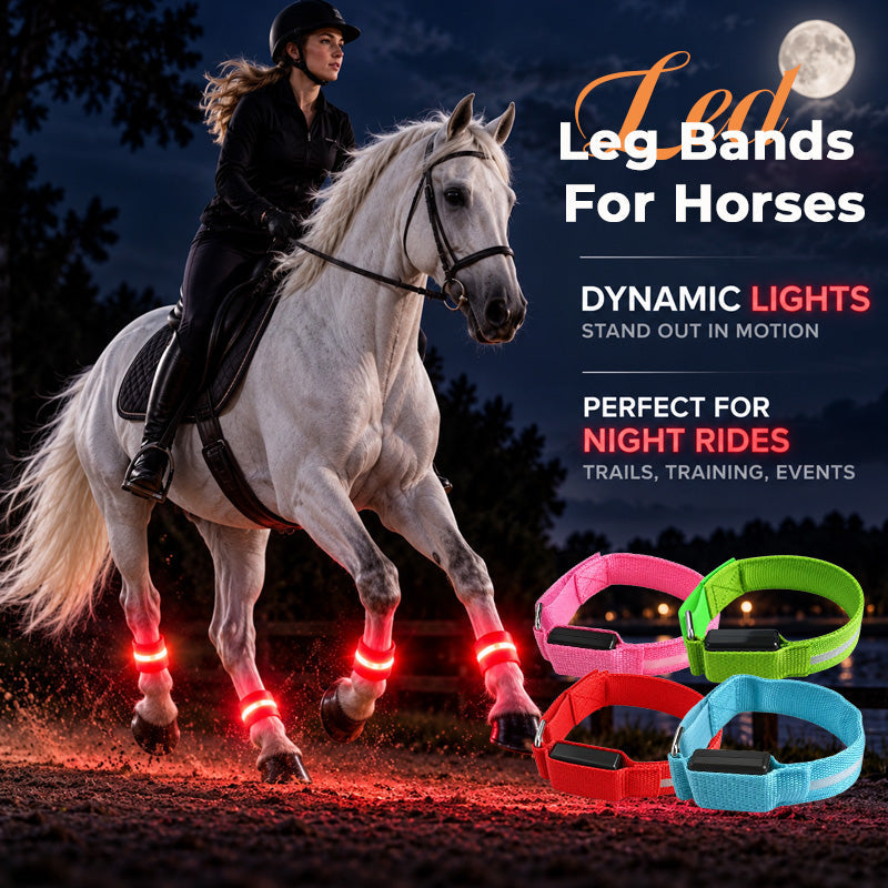 🐎LED Horse Leg Bands | High-Visibility Light-Up Bands for Night Riding