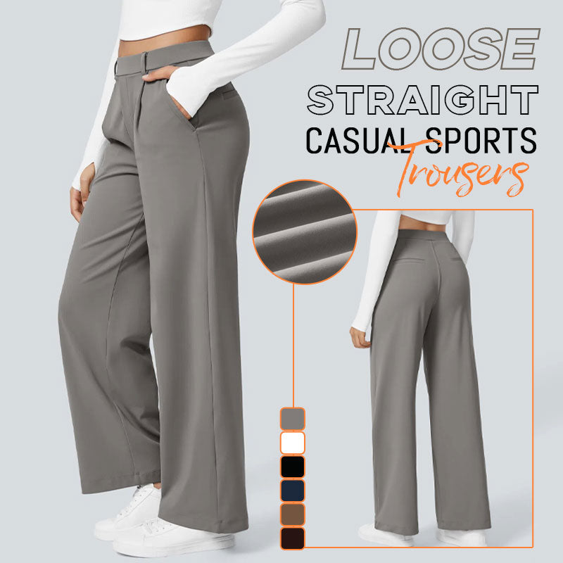 Loose Straight Casual Sports Trousers