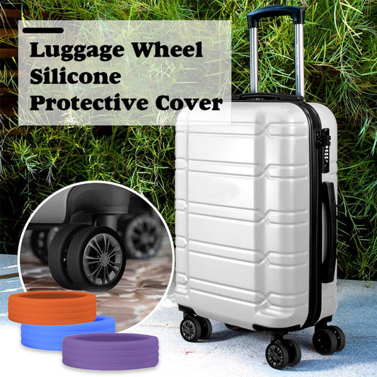 Silicone protective cover for luggage rolls