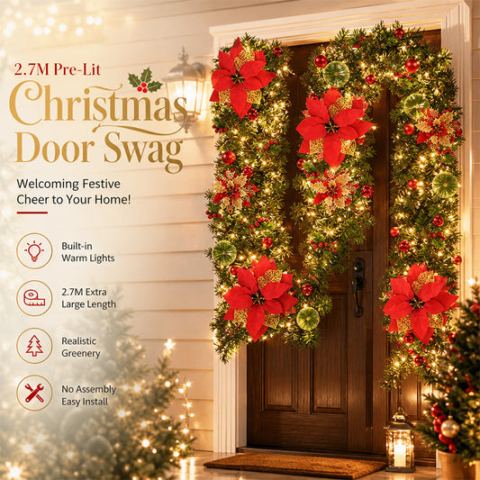 🎄 Christmas wreath made of pine needles for the door, the mantelpiece, and as Christmas decoration for the home