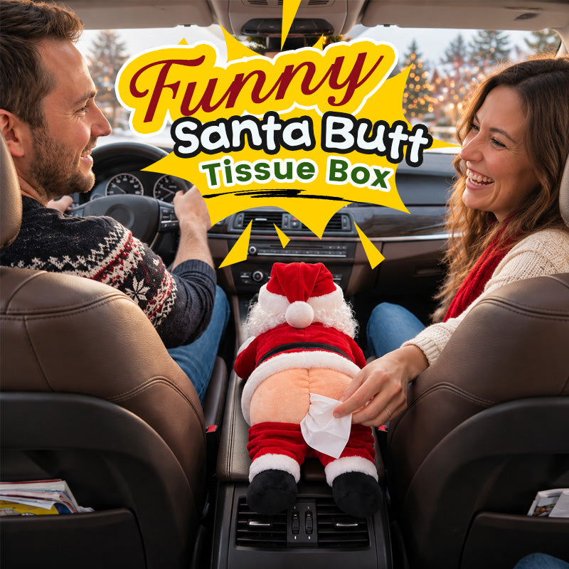 🎅Funny Santa Butt Tissue Box Cover