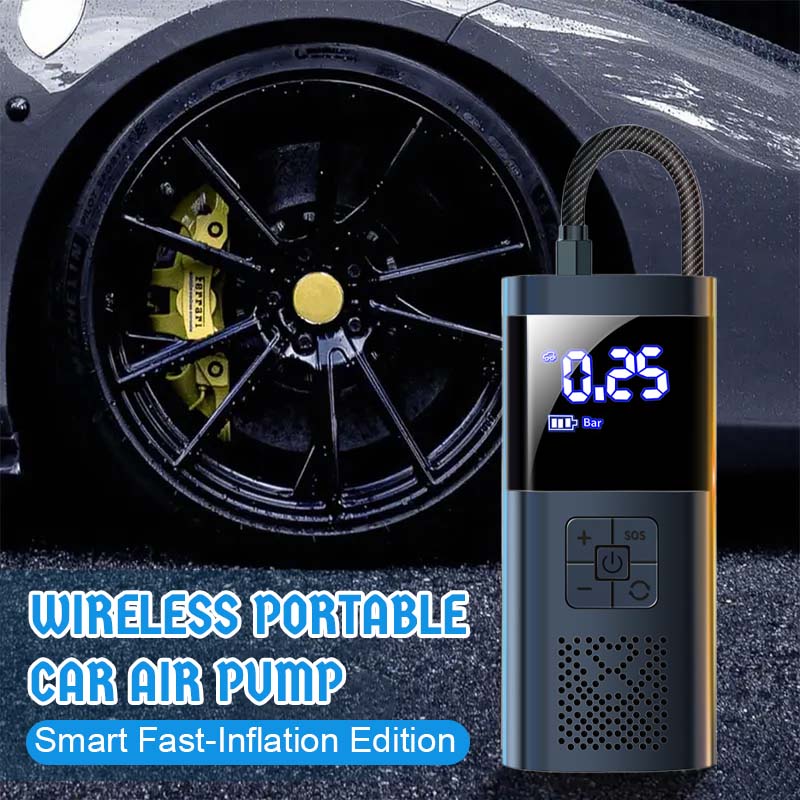 🌟 Wireless Portable Car Air Pump · Smart Fast-Inflation Edition 🌟
