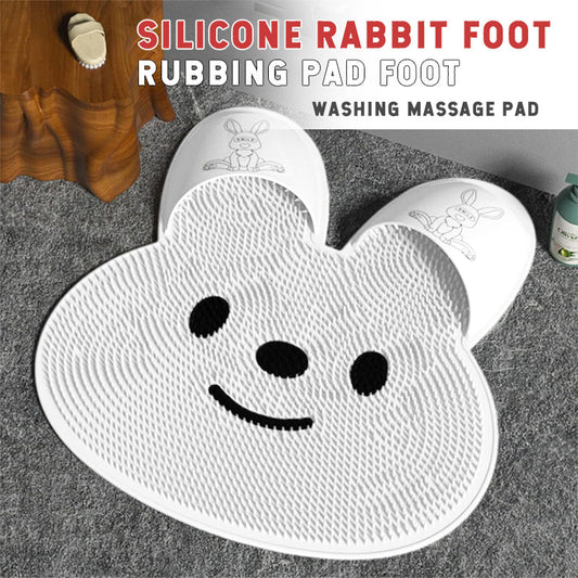 Silicone Rabbit Foot Rubbing Pad Foot Washing Massage Pad