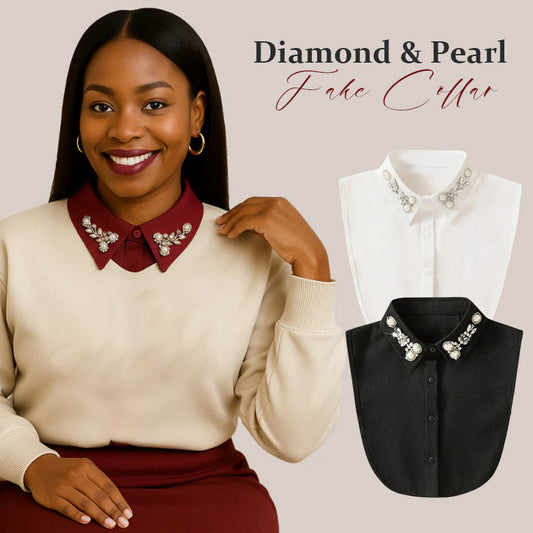 Diamond And Pearl Fake Collar
