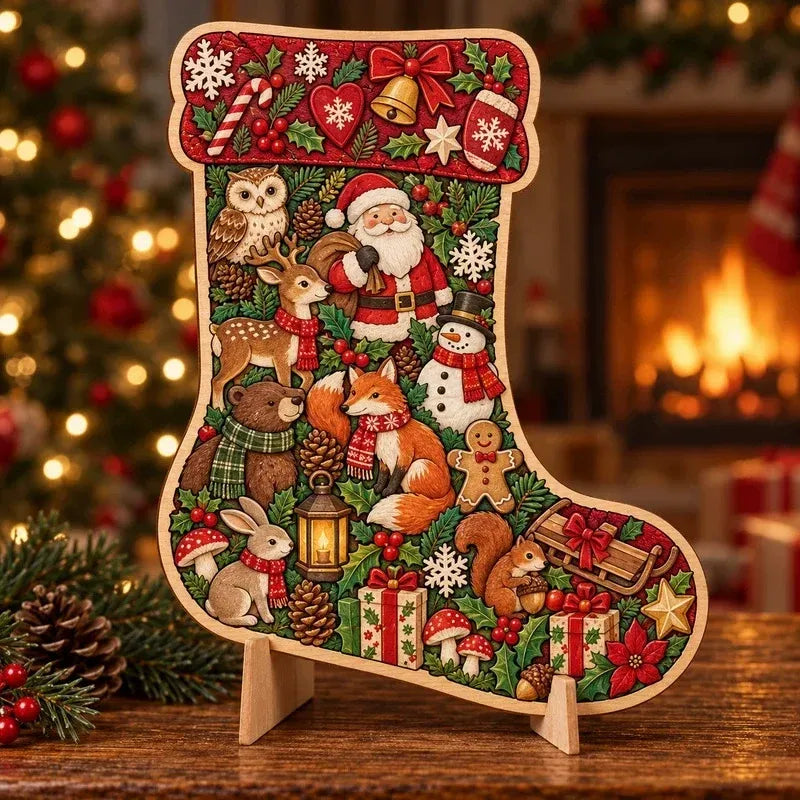 🎄Christmas Wooden Puzzle with Stand | 9 Festive Designs to Build & Display 🧩