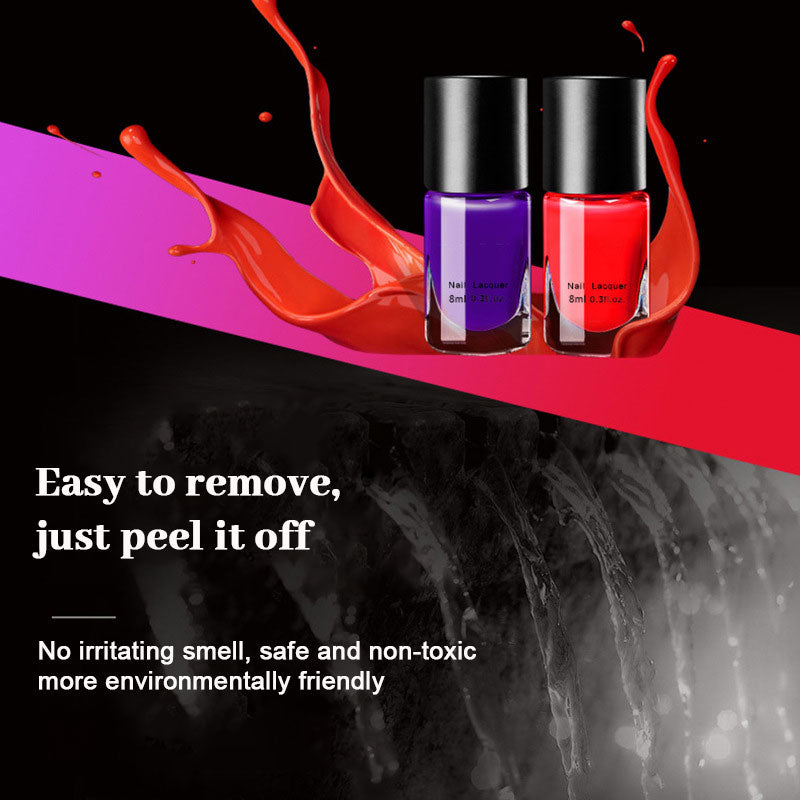 Removable, Baking free, Quick drying, Long lasting Nail polish